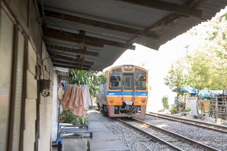 a Railway at Pratunam in the city of Bangkok in Thailand in Southeastasia.  Thailand, Bangkok, November, 2018のeditorial素材