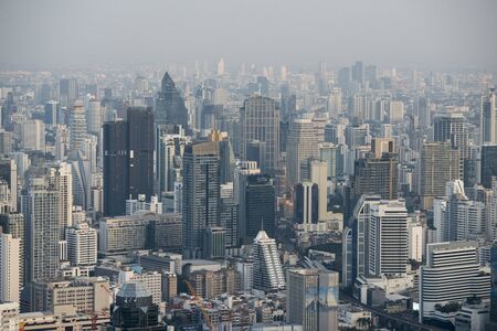 the view from the Baiyoke sky Hotel in the city of Bangkok in Thailand in Southeastasia.  Thailand, Bangkok, November, 2018のeditorial素材