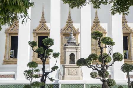 the architecture of the Wat Suthat Temple in Banglamphu in the city of Bangkok in Thailand in Southeastasia.  Thailand, Bangkok, November, 2018のeditorial素材