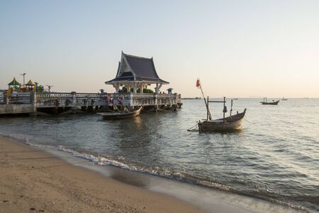 the Lang Beach Public Park at the Bang Saen Beach at the Town of Bangsaen in the Provinz Chonburi in Thailand.  Thailand, Bangsaen, November, 2018のeditorial素材