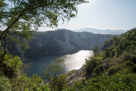 Grand Canyon Chonburi at the Kiri Nakhon Stone Mine near the city of Chonburi in the Provinz...