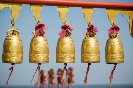 a Buddhism Temple at Sean Suk near the Town of Bangsaen in the Provinz Chonburi in Thailand.  Thailand, Bangsaen, November, 2018のeditorial素材