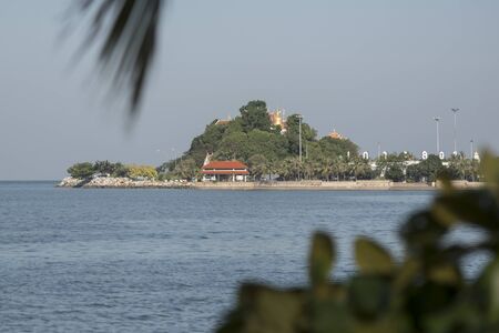 the Wat Koh Loyi on the island of Koh Loy in the Town of Si Racha in the Provinz Chonburi in Thailand.  Thailand, Bangsaen, November, 2018のeditorial素材