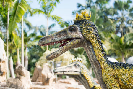 the Dinosaur Park near the city of Pattaya in the Provinz Chonburi in Thailand.  Thailand, Pattaya, November, 2018のeditorial素材