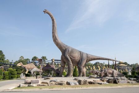 the Dinosaur Park near the city of Pattaya in the Provinz Chonburi in Thailand.  Thailand, Pattaya, November, 2018のeditorial素材