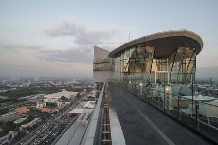 the architecture and view from the Rooftop Bar at the Grand Centre Point Pattaya in the city of Pattaya in the Provinz Chonburi in Thailand.  Thailand, Pattaya, November, 2018のeditorial素材