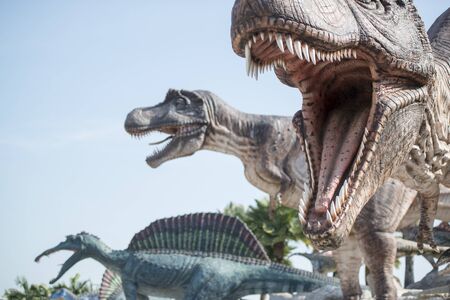 the Dinosaur Park near the city of Pattaya in the Provinz Chonburi in Thailand.  Thailand, Pattaya, November, 2018のeditorial素材