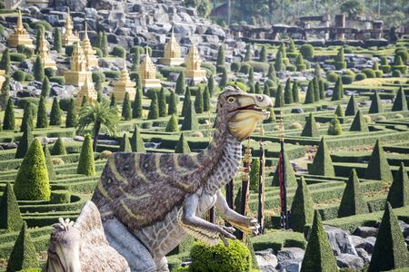 the Dinosaur Park near the city of Pattaya in the Provinz Chonburi in Thailand.  Thailand, Pattaya, November, 2018のeditorial素材