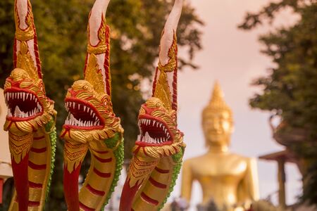 the Buddha at the Wat Phra Yai on the Buddha Hill in the city of Pattaya in the Provinz Chonburi in Thailand.  Thailand, Pattaya, November, 2018のeditorial素材