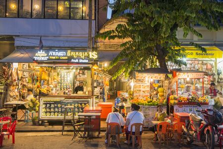 a market street in the old Town in the city of Siem Reap in northwest of Cambodia.   Siem Reap, Cambodia, November 2018のeditorial素材