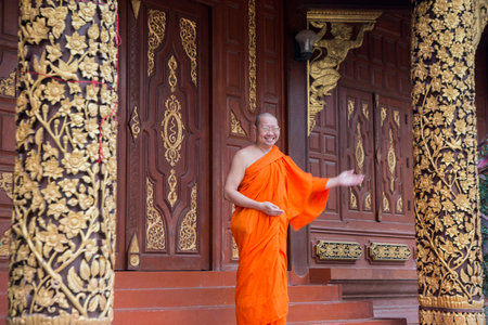 the Wat Phra Bat Ming Meuang Worawiharn in the old Town the city centre of Phrae in the north of...