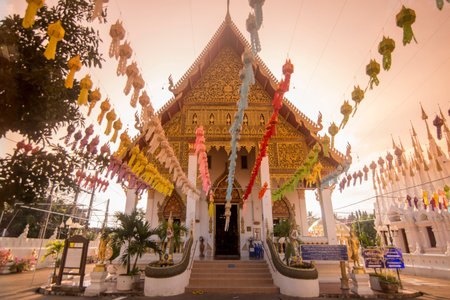 the Wat Pong Sunan Temple in the city of  Phrae in the north of Thailand.  Thailand, Phrae November,...