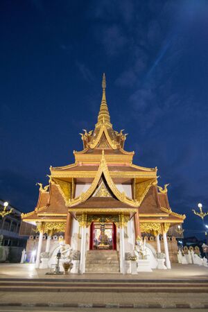 the city Pillar Shrine in the old Town the city centre of Phrae in the north of Thailand.  Thailand, Phrae November, 2018.のeditorial素材