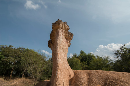 the Landscape of Phae Muang Phi in the country side of Ban Nakhuha near the city of  Phrae in the...