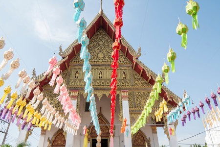 the Wat Pong Sunan Temple in the city of  Phrae in the north of Thailand.  Thailand, Phrae November, 2018.のeditorial素材