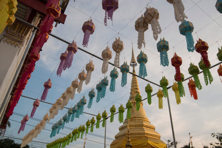 the Wat Pong Sunan Temple in the city of  Phrae in the north of Thailand.  Thailand, Phrae November, 2018.のeditorial素材