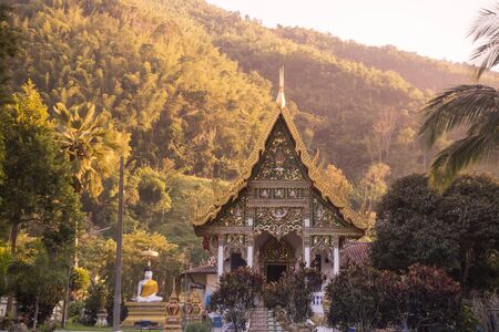 the Wat Khuha in the country side of Ban Nakhuha near the city of  Phrae in the north of Thailand.  Thailand, Phrae November, 2018.のeditorial素材