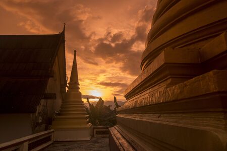The wat Bot muang in old town of the city of  Chanthaburi in the north of Thailand.  Thailand, Chanthaburi, November, 2018.のeditorial素材