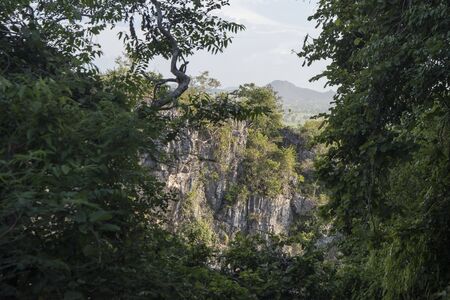 the Nature with rocks at the Mount Phnom Sompov near the city of Battambang in Cambodia.  Cambodia, Battambang, November, 2018のeditorial素材