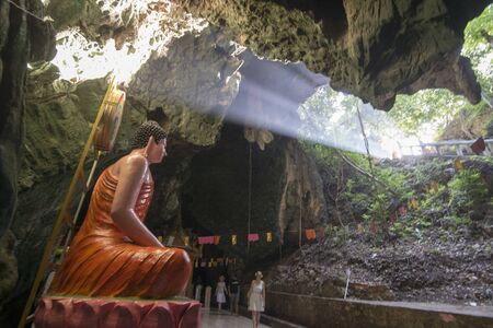 the killing caves of the Red Khmer war on the Mount Phnom Sompov near the city of Battambang in Cambodia.  Cambodia, Battambang, November, 2018のeditorial素材
