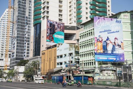 a skyline in Sukhumvit in the city of Bangkok in Thailand in Southest Asia.  Thailand, Bangkok, November, 2019のeditorial素材