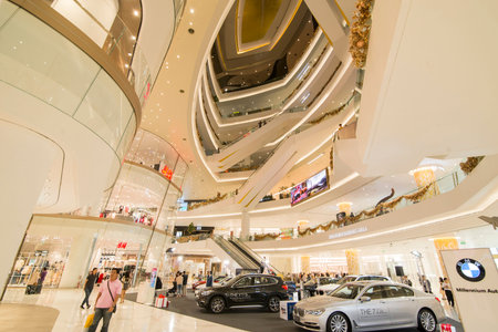 the icon siam mall in Klongsan at the chao phraya river in the city of Bangkok in Thailand in...