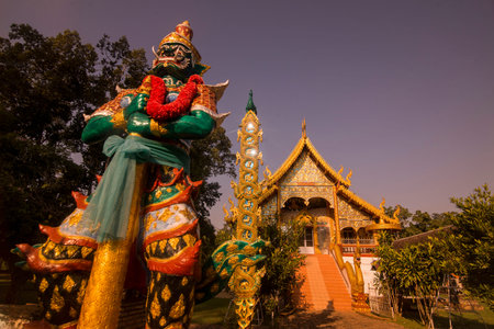 The Wat Phra Yuen Temple in the city of Lamphun in the province Lamphun in north Thailand.  ...