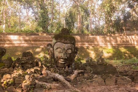The Wat Umong in the city of Chiang Mai at north Thailand.   Thailand, Chiang Mai, November, 2019のeditorial素材