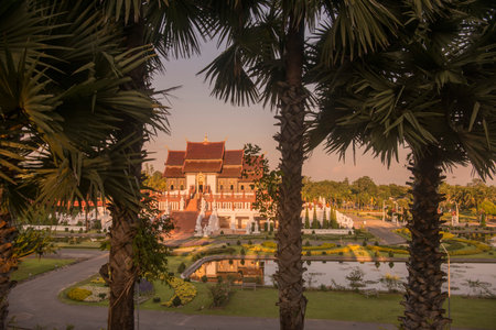 The Royal Park of Rajaphruek near the city of Chiang Mai innorth Thailand.   Thailand, Chiang Mai, November, 2019のeditorial素材