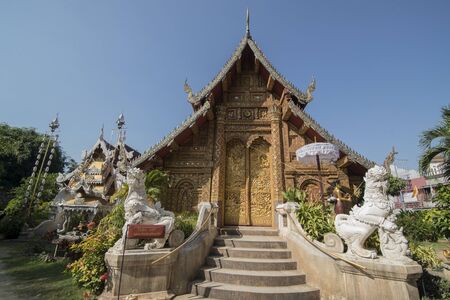The Wat Mahawan in the city of Chiang Mai at north Thailand.   Thailand, Chiang Mai, November, 2019のeditorial素材