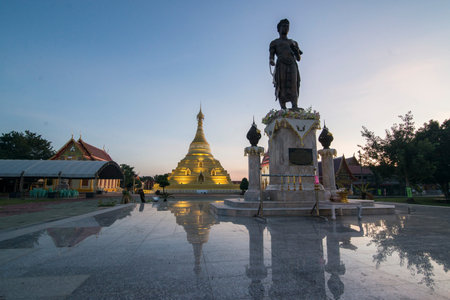 the Wat Phra Borommathat Chediyaram in the town of Kamphaeng Phet in the Kamphaeng Phet Province in...