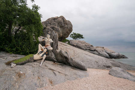 the Sai Noi Beach near the Village of Khao Tao near the Town of Pranburi on the Golf of Thailand south the Town of Hua Hin in Thailand.   Thailand, Hua Hin, November, 2019のeditorial素材