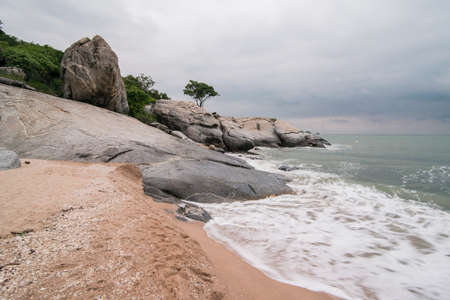 the Sai Noi Beach near the Village of Khao Tao near the Town of Pranburi on the Golf of Thailand south the Town of Hua Hin in Thailand.   Thailand, Hua Hin, November, 2019のeditorial素材