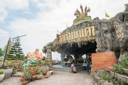 the Wat Tham Khao Tao on the Golf of Thailand south the Town of Hua Hin in Thailand.   Thailand, Hua...