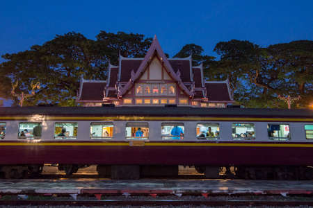 the old Railway Station of Hua Hin in the Town of Hua Hin in the Province of Prachuap Khiri Khan in Thailand.   Thailand, Hua Hin, November, 2019のeditorial素材