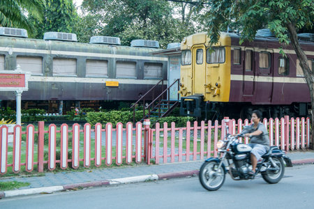 the old Railway Station of Hua Hin in the Town of Hua Hin in the Province of Prachuap Khiri Khan in...