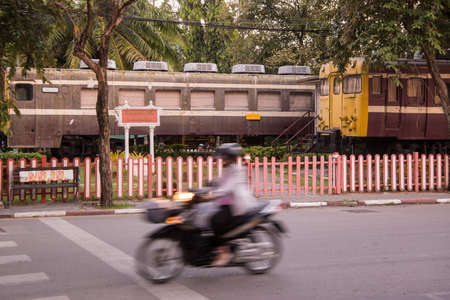 the old Railway Station of Hua Hin in the Town of Hua Hin in the Province of Prachuap Khiri Khan in Thailand.   Thailand, Hua Hin, November, 2019のeditorial素材