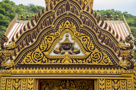 wat Khao Ka Lok or Wat Summanavas near the Town of Pranburi on the Golf of Thailand south the Town of Hua Hin in Thailand.   Thailand, Hua Hin, November, 2019のeditorial素材