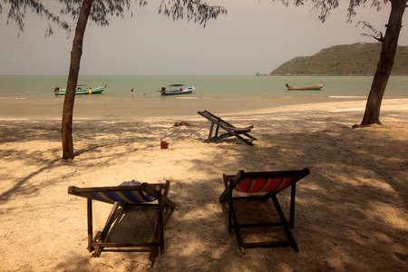 Landscape and Beach at the Dolphin Bay at the Khao sam roi Yot national park south of the Town of Hua Hin in Thailand.   Thailand, Hua Hin, November, 2011のeditorial素材