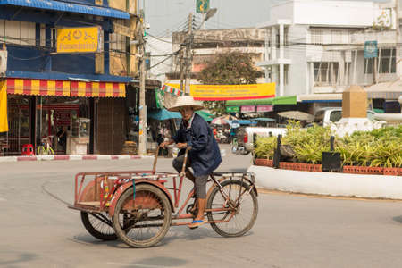 the city centre of the new Sukhothai city in the Provinz Sukhothai in Thailand.   Thailand, Sukhothai, November, 2019のeditorial素材