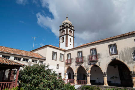 inside of the Monastery and Convento de Santa Clara in the city centre of Funchal at night on the Island Madeira of Portugal.   Portugal, Madeira, April 2018のeditorial素材