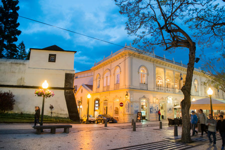 the cafe ritz and the Fortaleza sao Lourenco in the city centre of Funchal on the Island Madeira of...