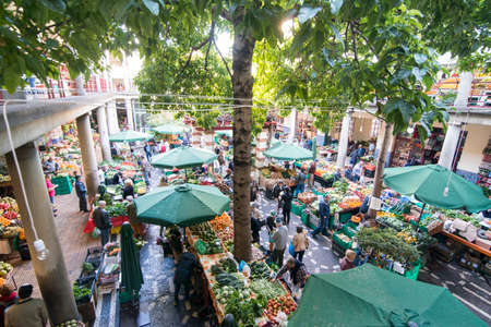 Vegetable at the Mercado dos Lavradores in the city centre of Funchal on the Island Madeira of Portugal.   Portugal, Madeira, April 2018のeditorial素材