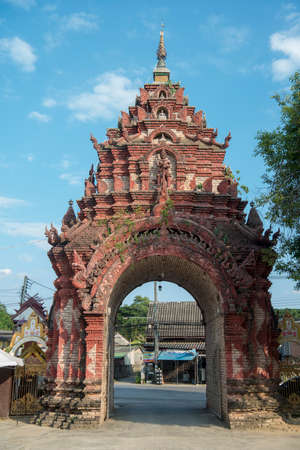 The Wat Phra Non or Wat Chetawan in the city of Chiang Rai in North Thailand.  Thailand, Chiang Rai, November, 2019のeditorial素材