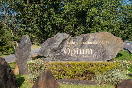 The Opium Museum or Hall of Opium in the town of Sop Ruak in the golden triangle in the north of the city Chiang Rai in North Thailand.   Thailand, Chiang Sean, November, 2019のeditorial素材