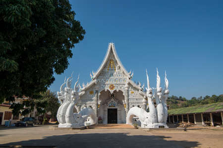 The Wat Sob Ruak in the town of Sop Ruak in the golden triangle in the north of the city Chiang Rai in North Thailand.   Thailand, Chiang Sean, November, 2019のeditorial素材