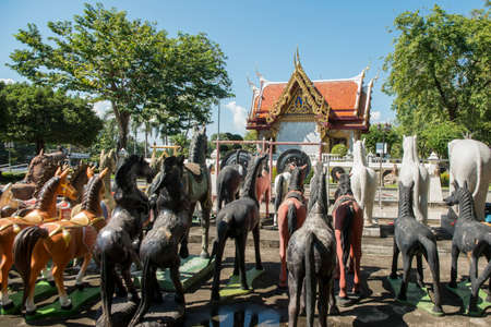 the Shrine of King Taksin in the town of Tak in the Province of Tak in Thailand.   Thailand, Tak, November, 2019のeditorial素材