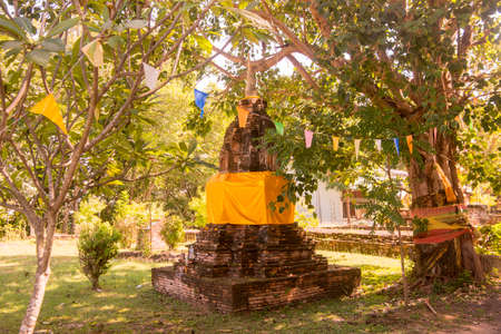 the Taksin Hill and Monument Temple or Wat Doi Khoi Khoo Kaeo in the town of Tak in the Province of Tak in Thailand.   Thailand, Tak, November, 2019のeditorial素材