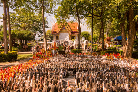 the Shrine of King Taksin in the town of Tak in the Province of Tak in Thailand.   Thailand, Tak, November, 2019のeditorial素材