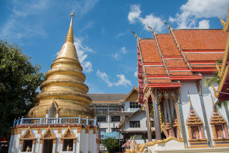the Wat Aranyakhet near the town of Mae Sot in the Province of Tak in Tahiland.   Thailand, Mae Sot, November, 2019のeditorial素材